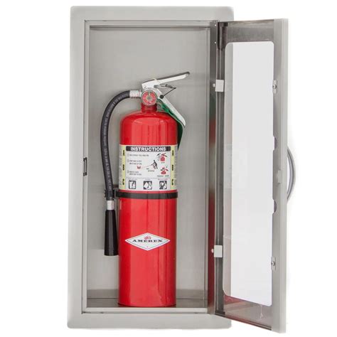 recessed stainless steel cabinet|Fire Extinguisher Cabinets .